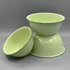 Bacia de Sopa Esmaltada Antiga, Tigela Aprofundada, Tigela de Arroz Nostálgica, Tigela de Pote Esmaltado, Bacia de Sopa Espessada, Tigela de Pote Esmaltado Verde, Tigela Maocai