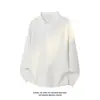 Colección Otoño 2026: Camisa polo blanca, extragrande, texturizada, con cuello mao, tallas M-5X, HT261024 - Especial P26