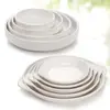 Prato Branco de Melamina Louça de Restaurante Prato Fundo Empilhável Redondo Prato com Alça Dupla Prato de Abalone Prato de Sopa Prato de Louça Imitação Prato Pequeno Prato Comercial