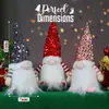 Decoração de Natal com Boneca Sem Rosto de Tecido com Lantejoulas para Novo Produto Transfronteiriço Enfeites Luminosos de Rudolph e Velho Noel