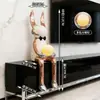 Escultura de Arte de Vidrio Abstracta de Conejo Sentado de Orejas Largas para Vestíbulo de Villa, Hotel, Oficina de Ventas, Centro Comercial, Decoración Grande de Pie