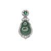 Shangying S925 prata esterlina incrustada natural Guatemala Jade cabaça pingente requintado das mulheres pingente de jade vendas diretas da fábrica