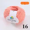 Hilo de Algodón Puro Hilo de Lana Amigable para Bebés para Gorros, Bufandas y Muñecas Hechas a Mano de Bricolaje