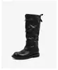 Botas Cortas de Caballero con Hebilla Retro y Tacón Grueso, Botas Vaqueras Occidentales para Mujer, Botines de Motociclista Redondos Adelgazantes