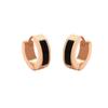 Pendientes de acero de titanio cortos elegantes con hebilla de oreja de concha natural con incrustaciones simples de estilo coreano, joyería para las orejas 2023, nueva moda