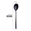 Cuchara de acero inoxidable 304, tenedor para comer en el hogar, cuchara coreana, cuchara, cuchara, cuchara coreana, cuchara de mango largo, cuchara para mezclar, cuchara para sopa