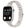 Adecuado para la Nueva Correa de Acero Inoxidable para Apple Watch Apple Watch Ultra Falsa de Tres Eslabones Cintura Pequeña Delgada Correa de Acero