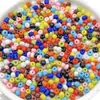 Cuentas de Vidrio de 4 mm Cuentas Pequeñas de Arroz Pulsera de Abalorios Hecha a Mano Collar Accesorios DIY Hechos a Mano Material Accesorios Decorativos Esmerilados