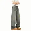 Jeans Denim Rasgado Desgastado Lavado High Street Masculino Chegada Nova Primavera Retro Americano Corte Clean Perna Reta Perna Larga Calças Longas