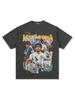 Fútbol Diego Maradona Rey del Fútbol Argentino Camiseta Estampada de Manga Corta Sudadera con Capucha de Peso Pesado Cuello Redondo 250g