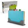 Clasificación Transfronteriza Juego de Tablas de Cortar de Plástico Tabla de Cortar Suplemento Alimenticio Juego de Tablas de Cortar y Picar de Cocina Antibacteriano y Resistente al Moho con Base