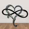 Produto Popular em Sites Independentes: Amor Eterno Coração Infinito Arte de Parede de Metal Presente Comercial para Parede