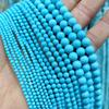 Piedra Natural 2-12mm Turquesa Cuentas Redondas Turquesa Fénix Cuentas Sueltas Colgante Pulsera DIY Accesorios para Joyería