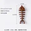 Pente de Massagem de Sândalo Dourado, Pente Meridianos com Cabeça de Cavalo-Marinho e Golfinho, Massageador Rake de Galhada com Cinco Bolas, Produto Cultural e Criativo com Logotipo Gravado