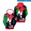 Sudadera con capucha y cremallera de manga corta 'Free Palestine Go Palestine'