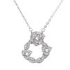 RAKOL Estilo Japonês e Coreano Estilo Fresco Criativo Flor Brincos Colar Feminino Light Luxury Micro Zircon Conjunto de duas peças