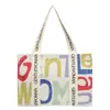 Bolsa de Lona de Gran Capacidad para Mujer, Bolso de Viaje Corto para Salidas de Verano, Bolso Tote Casual para el Trabajo, Bolsa de Mano para Compras