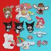 Parche bordado de dibujos animados coolomi Yugui dog, pegatinas de tela, ropa para niños, sombrero, DIY, planchado, costura, pegatinas de insignia