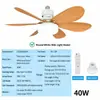 Nova luminária de ventilador E27 com grão de madeira fácil de instalar pequena lâmpada para casa