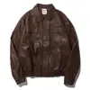 Terno de motociclista solto da moda de rua europeia e americana, jaqueta de couro masculina, elegante, Duffian, bonito, aviador de alto nível, jaqueta de couro PU, casaco