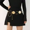 Nueva Cadena de Cintura con Cinturón Casual para Mujer Cadena de Disco de Anillo Metálico de Verano Cadena Decorativa para la Cintura Ajuste Delgado para Mujer Combinación