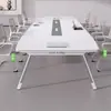 Mesa de Conferência Mesa Longa Mesa de Reunião Conjunto de Mesa e Cadeira Moderno Simples Escritório Mesa Longa de Conferência Sensação de Luxo Leve