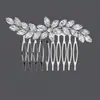 Suministro Transfronterizo de Peines para el Cabello de Flor de Zirconia, Accesorios de Lujo Europeos y Americanos para el Cabello de Novia, Peines para Sesión de Fotos de Boda Vintage, Venta al por Mayor