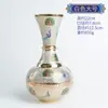India Pavo Real Pintado Jarrón de Cobre Buda Guanyin Botella Purificadora de Agua Botella de Suministro Frontal de Buda Jarrón de Cobre Botella Tesoro