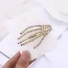 Pinza para el Cabello de Calavera con Garra Fantasma y Pedrería Moda Pinza de Garra para el Cabello Pinza para Flequillo Pinza de Hueso de Mano Accesorios al por Mayor