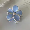 Pinza de Flor de Colores Empalmados Coreana para Mujer Fresca y Dulce Flor de Huevo Parte Trasera de la Cabeza Pinza Tiburón Accesorios para el Cabello Pinza para el Cabello