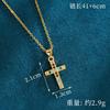 Nuevo Collar de Oro Arena de Vietnam Pendientes de Cruz de Lujo Ligero Micro-incrustados Diamantes de Color Joyería de Mujer Versátil y Duradera