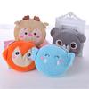 Nuevo bolso cruzado de dibujos animados para niños, bolso de hombro, animal de peluche, monedero, llavero, almacenamiento redondo, mochila pequeña al por mayor