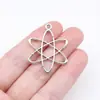 Colgante Pequeño de Plata Antigua 33x26mm 2.6g para Manualidades Colgante de Diagrama de Estructura Atómica de Física Química