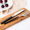 Estante con Mango Negro Acero Inoxidable 304 Taobao Tmall Amazon Cuchillo y Tenedor Occidental Pueden Entrar al Lavavajillas Vajilla