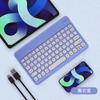 Teclado Bluetooth Adecuado para iPad Teléfono Móvil Tableta Carga Mágica Oficina Portátil Inalámbrico Teclado de Tapa Redonda y Set de Ratón