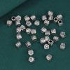 Plata esterlina S925 cuentas pequeñas de barril de flores accesorios retro pequeños accesorios DIY material para abalorios hechos a mano joyería al por mayor