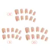 Rosa Doce Gato Olho Alta Qualidade Textura Temperamento Estilo Menina Estilo Irmã Mais Velha Clareamento Manicure Estilo Curto 30-t Unhas Usáveis