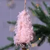 Comercio exterior decoración navideña caliente creativa colgante de pluma diseño de escena árbol de Navidad amor colgante venta al por mayor