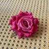 Cabeza de Flor Artificial Camelia Rosa de 9cm Decoración de Boda Ropa DIY Caja de Regalo Tocado Accesorios para el Cabello Material para Ramillete