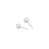 Pendientes de Botón de Perla Elegantes y Sencillos Estilo Coreano Aguja de Plata Versátiles para el Trabajo Pendientes Redondos de Perla Exquisitos Venta al por Mayor Cobre Estilo Coreano
