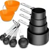 Cuchara medidora de plástico para cocina doméstica, taza medidora, juego de 8 cucharas medidoras de acero inoxidable con mango para hornear, cuchara medidora para polvo doméstico