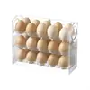 Caja de almacenamiento de huevos con mecanismo de volteo automático, organizador para puerta lateral de refrigerador, bandeja de huevos específica para cocina, solución de almacenamiento de huevos, almacenamiento de huevos de pato
