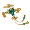 Juego de Eje Universal de Tres Vías de Magnesita con Color Oro Arena Accesorios DIY para Collares Tejidos a Mano, Pulseras y Cuentas Budistas