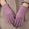 Guantes de Algodón y Cuero Grandes de Invierno para Hombres y Mujeres con Felpa Adicional Espesos Antideslizantes Cálidos para Exterior Montar Guantes Antideslizantes con Pantalla Táctil Venta al por Mayor