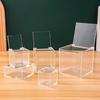 Exquisita Caja Cuadrada Transparente de Plástico con Tapa abatible Hecha a Mano para Almacenamiento de Joyería, Cosméticos, Acrílico, Caja para Peces de Lucha de Reptiles