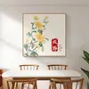 Pintura Decorativa Restaurante Tres Comidas Cuatro Estaciones Comedor Estilo Tronco Pintura Colgante Sala de Estar de Gama Alta Cocina Aparador Mural de Pared