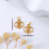 Chapado Eléctrico de Oro Real de 18K Color Duradero Fortuna Ábaco Colgante Pequeño Accesorio para Joyería DIY Pendientes Colgantes de Oreja Pulsera Collar D104