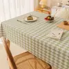 Mantel Impermeable a Prueba de Aceite Lavable Resistente al Calor de Gama Alta de PVC Estilo Ins Cuadros Mantel Individual para Mesa de Comedor al Aire Libre