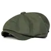 Gorra Octogonal Británica Retro de Primavera y Otoño Casual de Moda Gorra de Hombre Boina Moda para Hombre Gorra para Niños de Periódico