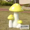 Ornamentos de Cogumelos Grandes para Simulação Escultura de Planta em Fibra de Vidro para Exterior Decorações de Paisagismo de Jardim para Venda de Vilas Verdes